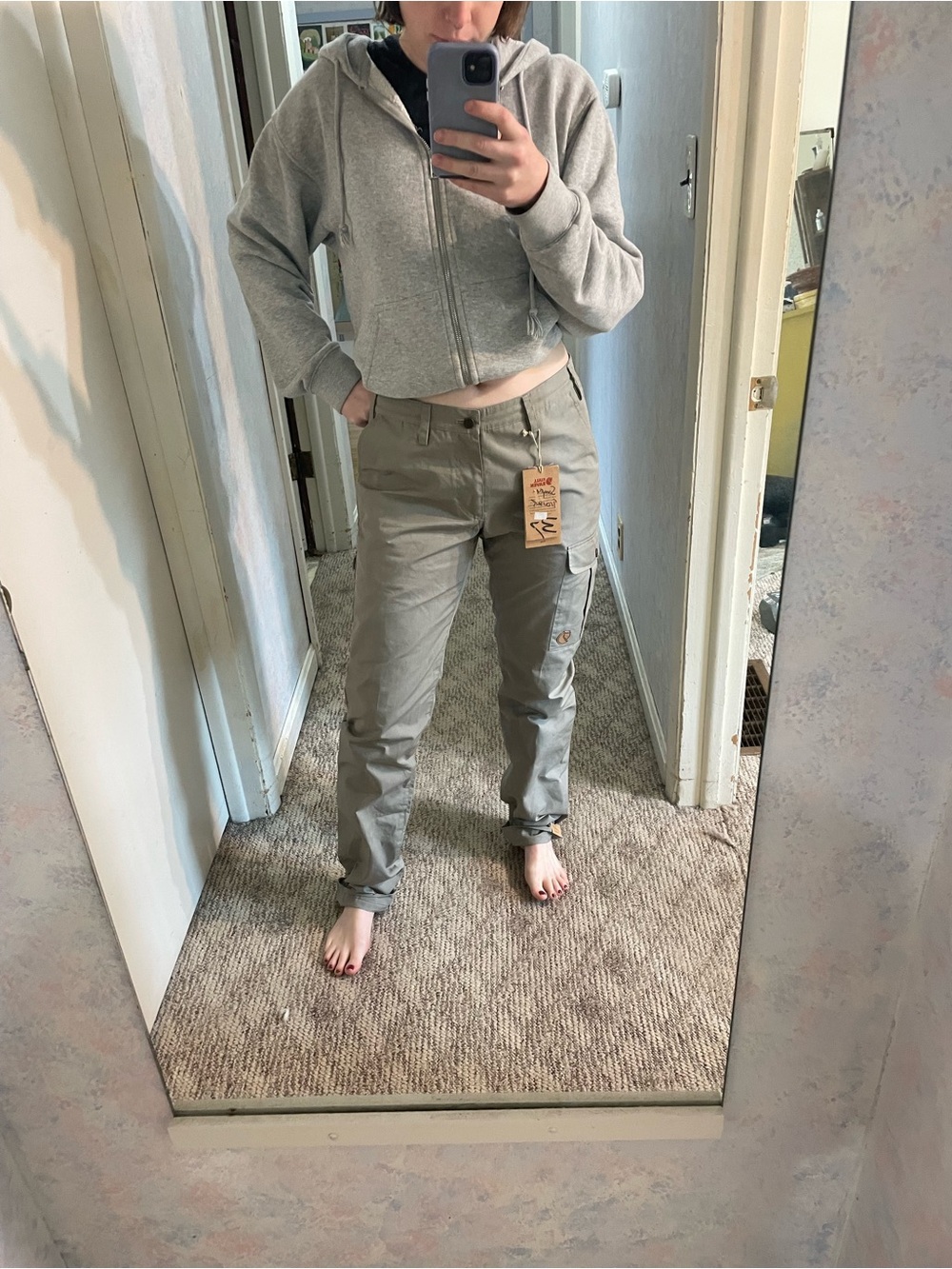 Fjallraven Ovik Curved pants in Fog - Picture 5 of 9